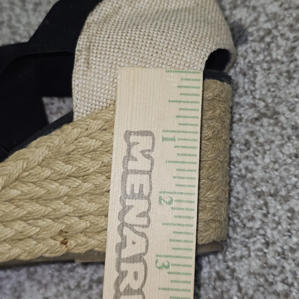 Lauren Ralph Lauren Charla‎ Espadrille Elastic Closed Toe Navy Wedge Sz 10B